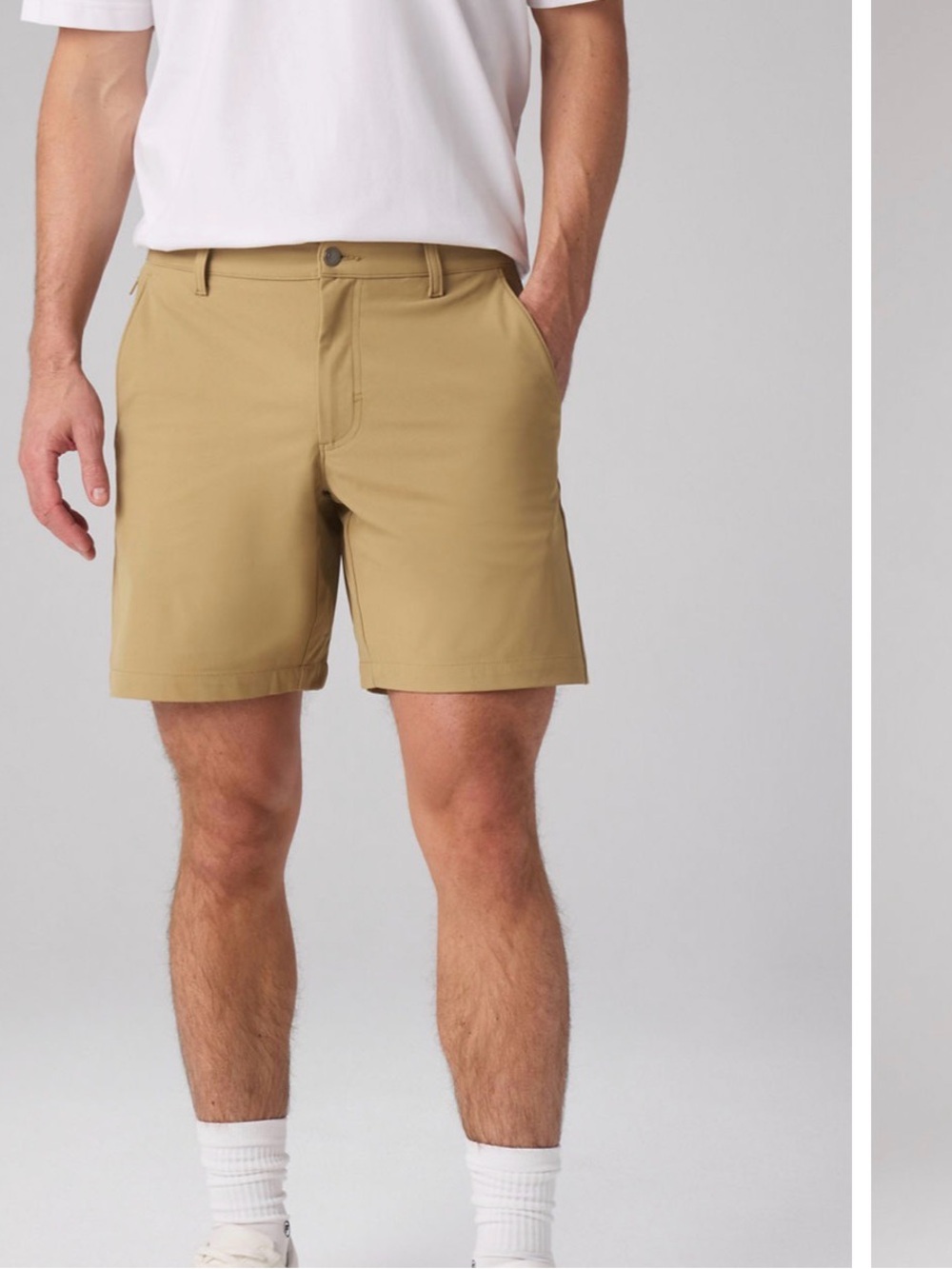 Fabletics The Don Mens Tan Shorts 44